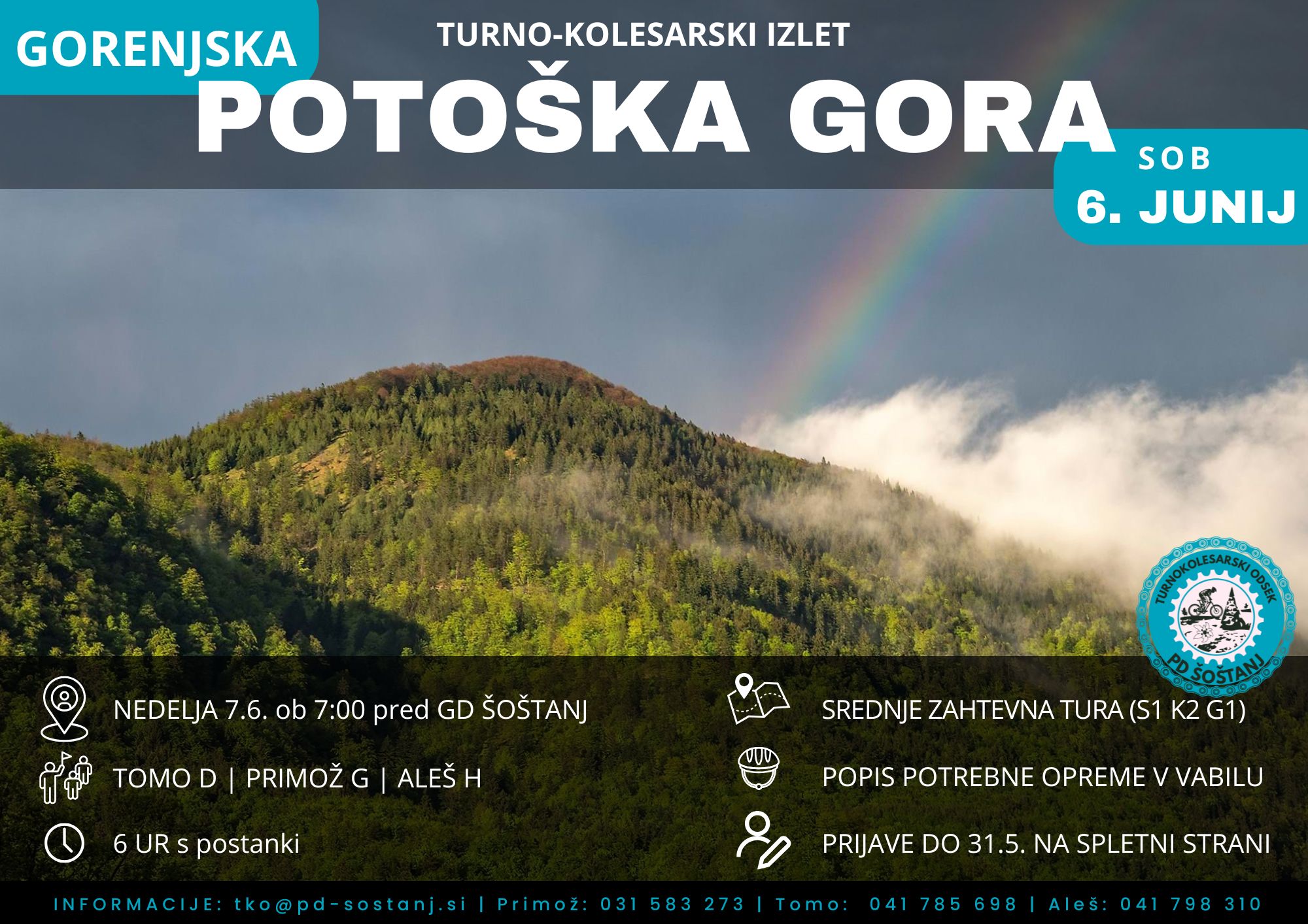 POTOŠKA GORA - Turno-kolesarski izlet