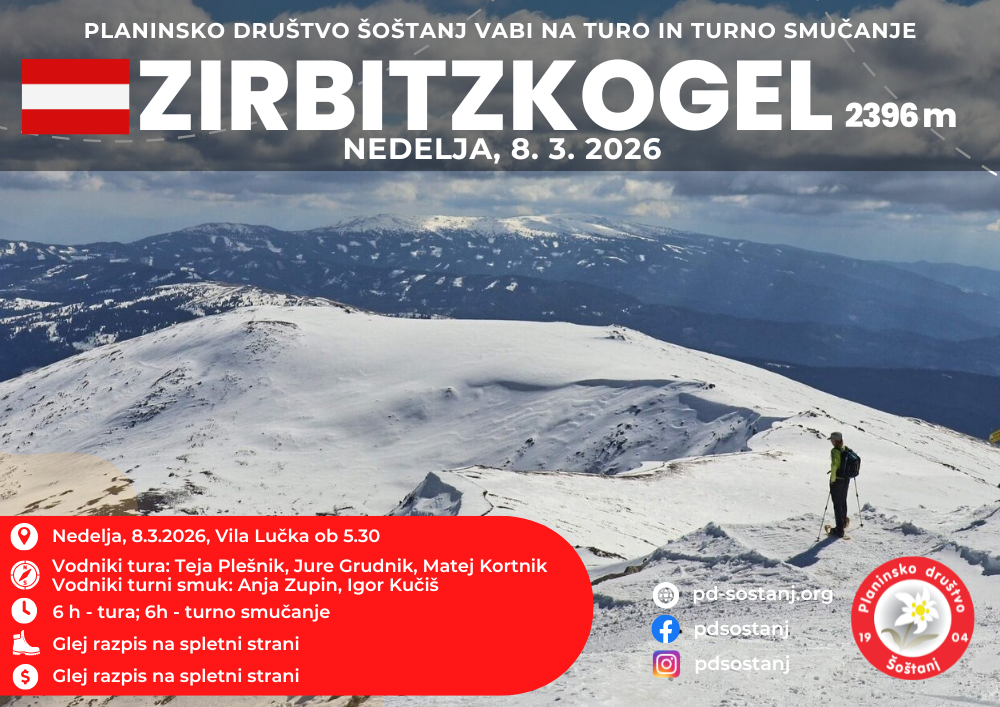 Zimska tura in turni smuk: Zirbitzkogel 2396 m